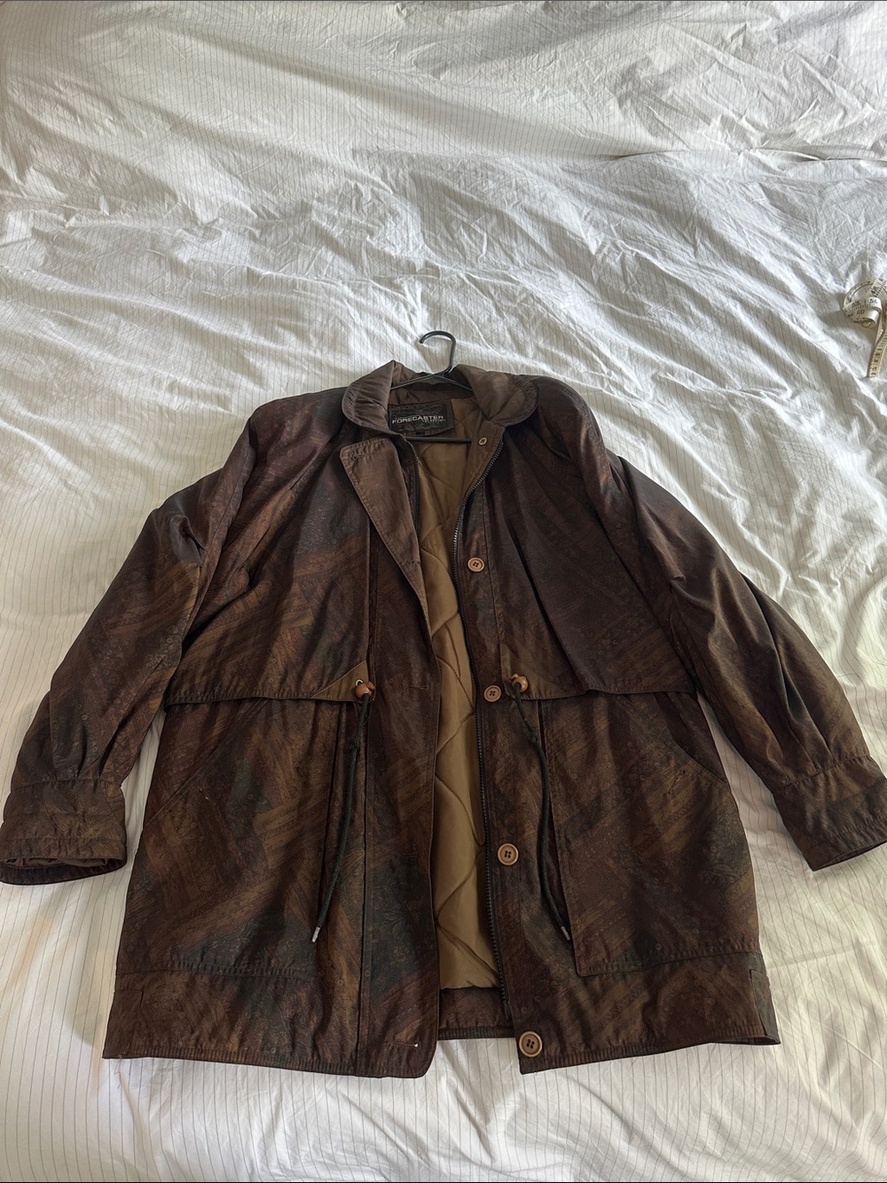 RARE Vintage 80’s Forecaster of Boston Brown Paisley Winter Coat - M